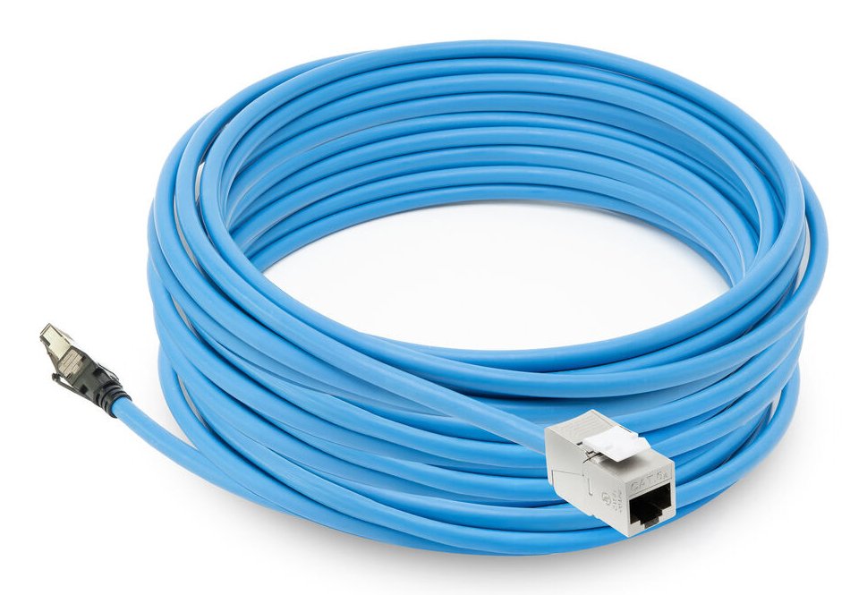 Morado 30 Meters S Ftp Cat6a B2ca Poe++ 100w Solid Prefab Installation Cable, Rj45 Male Female