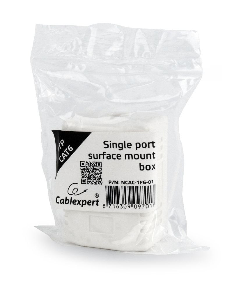 EAN 8716309097017 - Gembird NCAC-1F6-01 caja de tomacorriente RJ-45 Blanco imagen 2