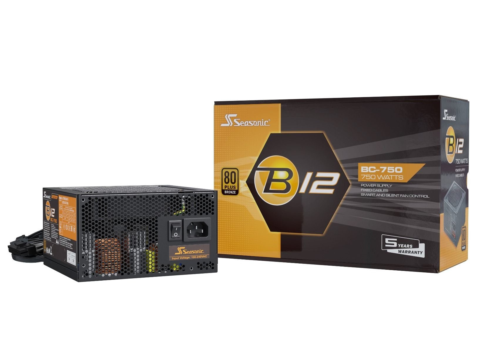 EAN 4711173876724 - Seasonic B12 BC unidad de fuente de alimentación 750 W 20+4 pin ATX ATX Negro imagen 5