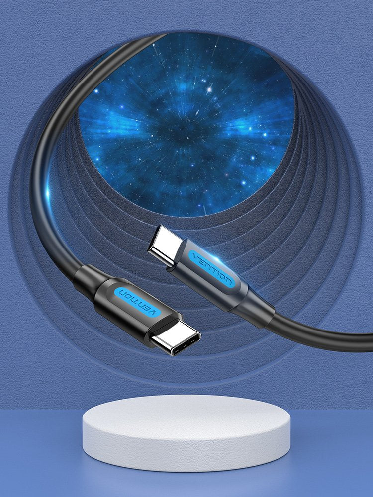 Cable Usb 2.0 Tipo-C Vention Cotbf Usb Tipo-C Macho Usb Tipo-C Macho 1m Negro