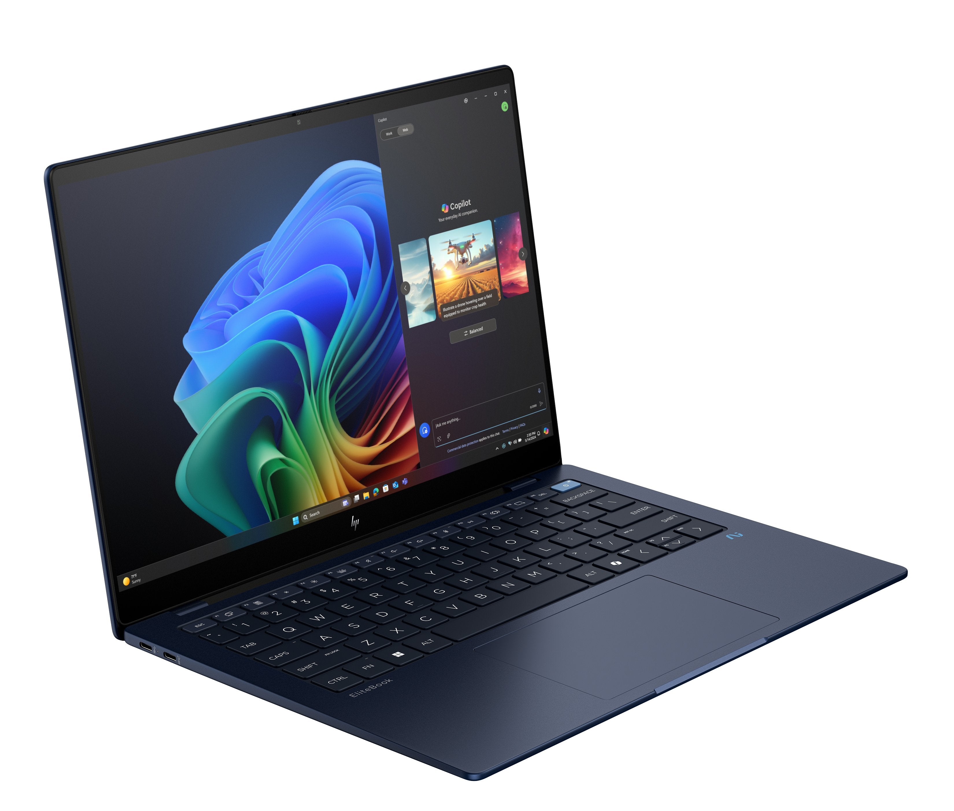 EAN 0198990176680 - HP EliteBook Ultra G1q Copilot+ PC Qualcomm Snapdragon X1E-78-100 Portátil 35,6 cm (14") Pantalla táctil imagen 2