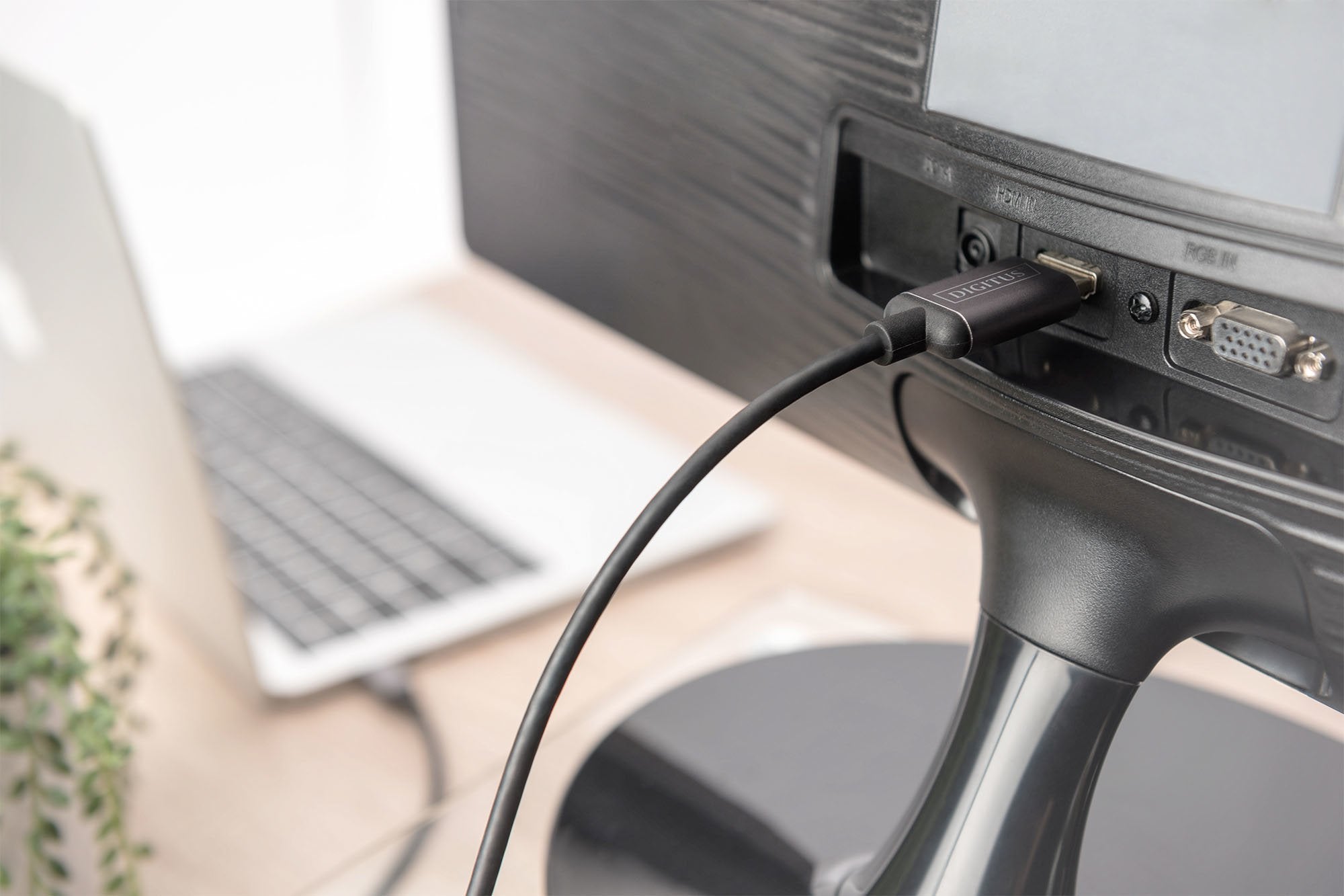 EAN 4016032465072 - Digitus DA-70821 adaptador de cable de vídeo 1,8 m USB Tipo C HDMI tipo A (Estándar) Gris imagen 2