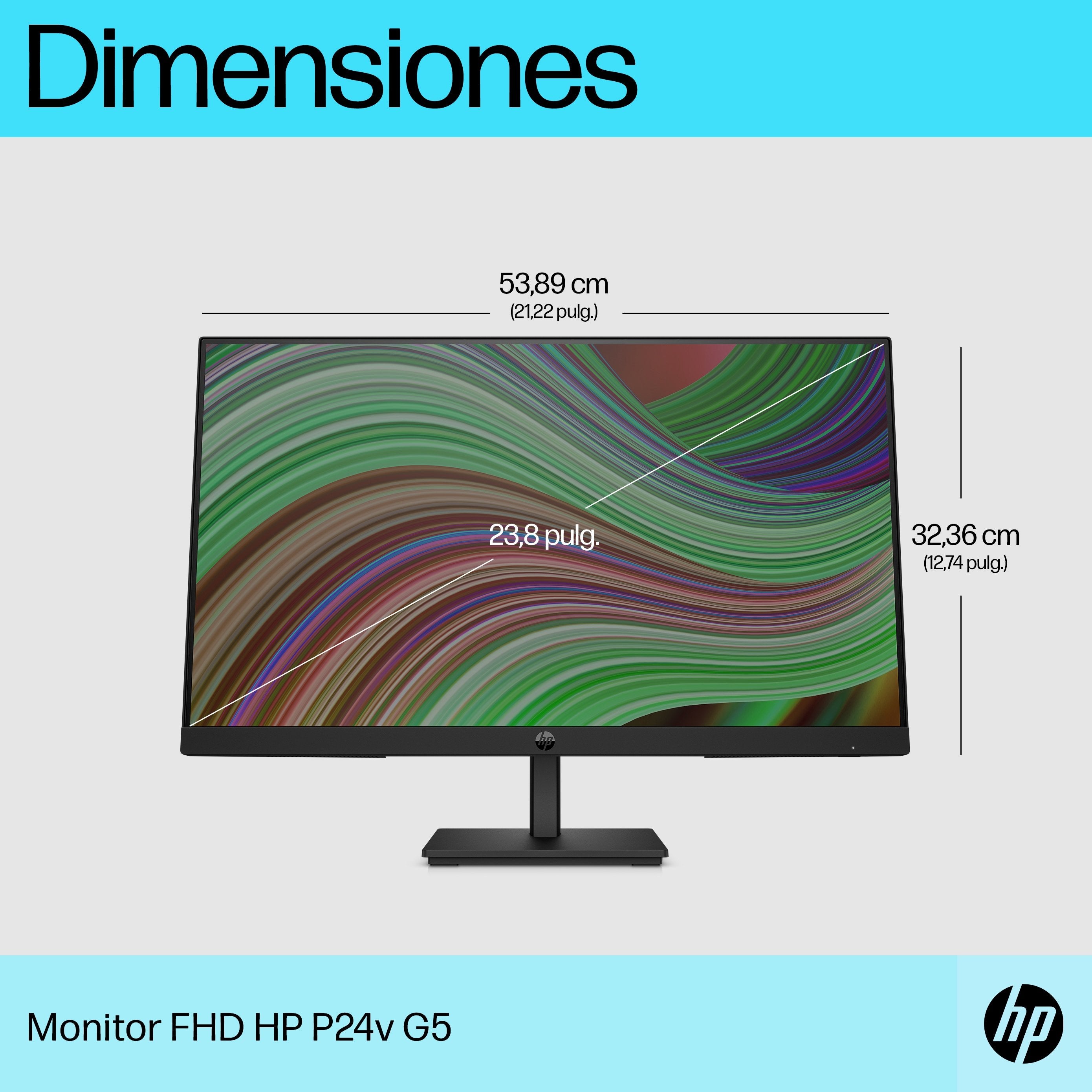 EAN 0196548130177 - HP P24v G5 FHD Monitor pantalla para PC 60,5 cm (23.8") 1920 x 1080 Pixeles Full HD LCD Negro imagen 13