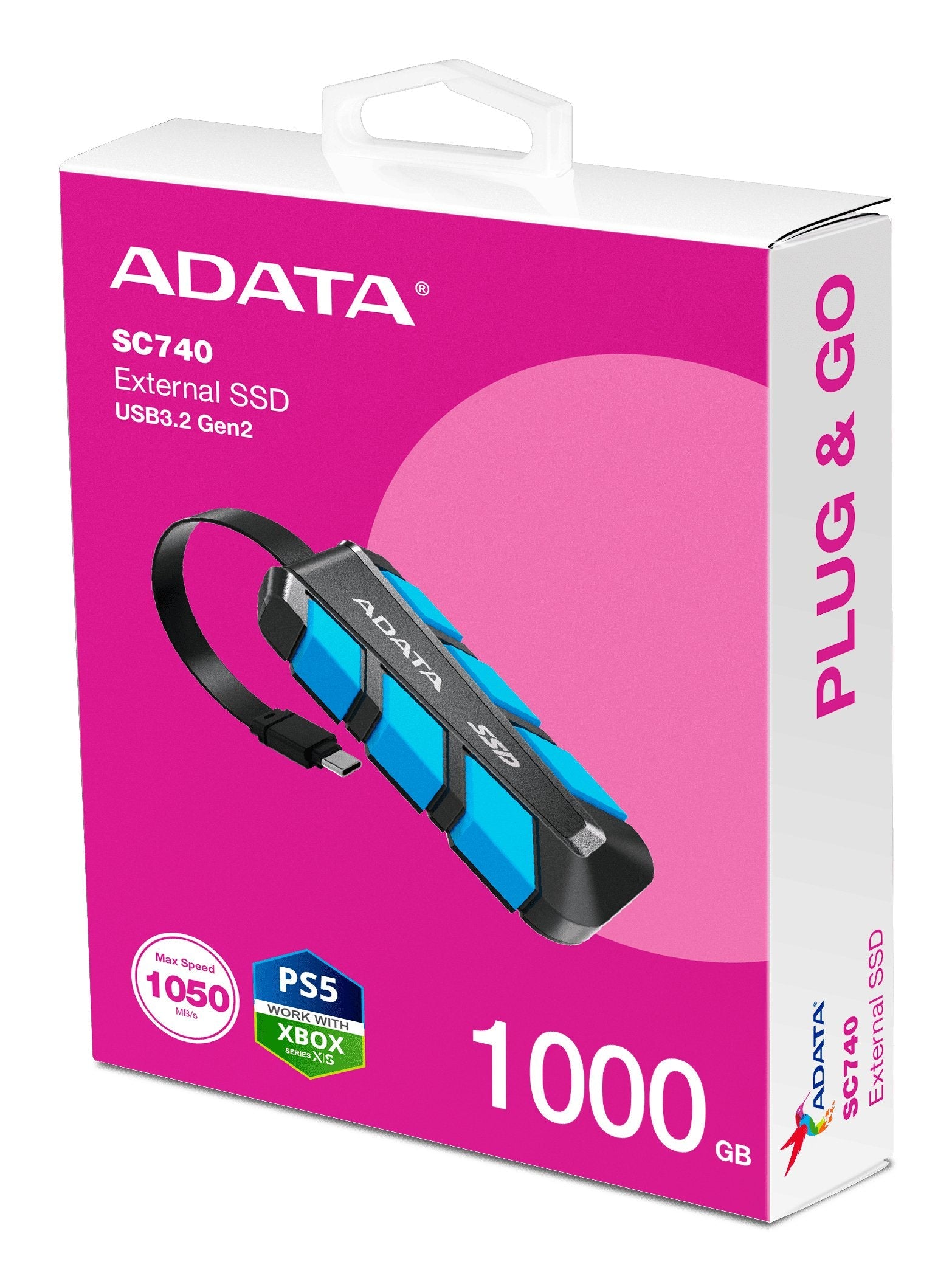 EAN 4711085949868 - ADATA SC740 1 TB USB Tipo C 3.2 Gen 2 (3.1 Gen 2) Negro, Azul imagen 6