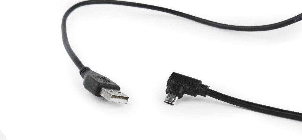 Gembird Cable Micro-Usb A Usb 2.0 Am Acodado, 1,80m, Negro