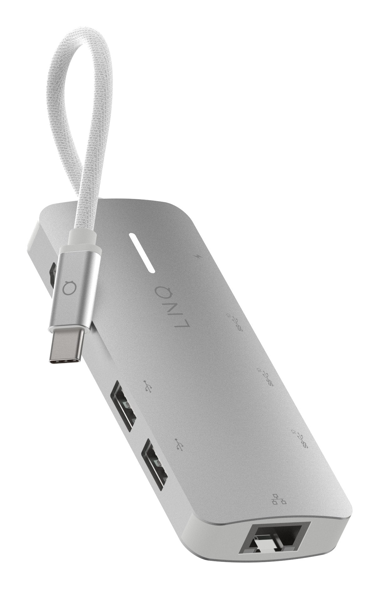 Hub 8 Puertos 8k Pro Usb-C 140w Gris Linq Usb-C/ 1xusb3.2, 1xhdmi, 1xusb-C Pd Hasta 140w, 2xusb-C, 1xrj45 2,5gbps, 2xusb-A