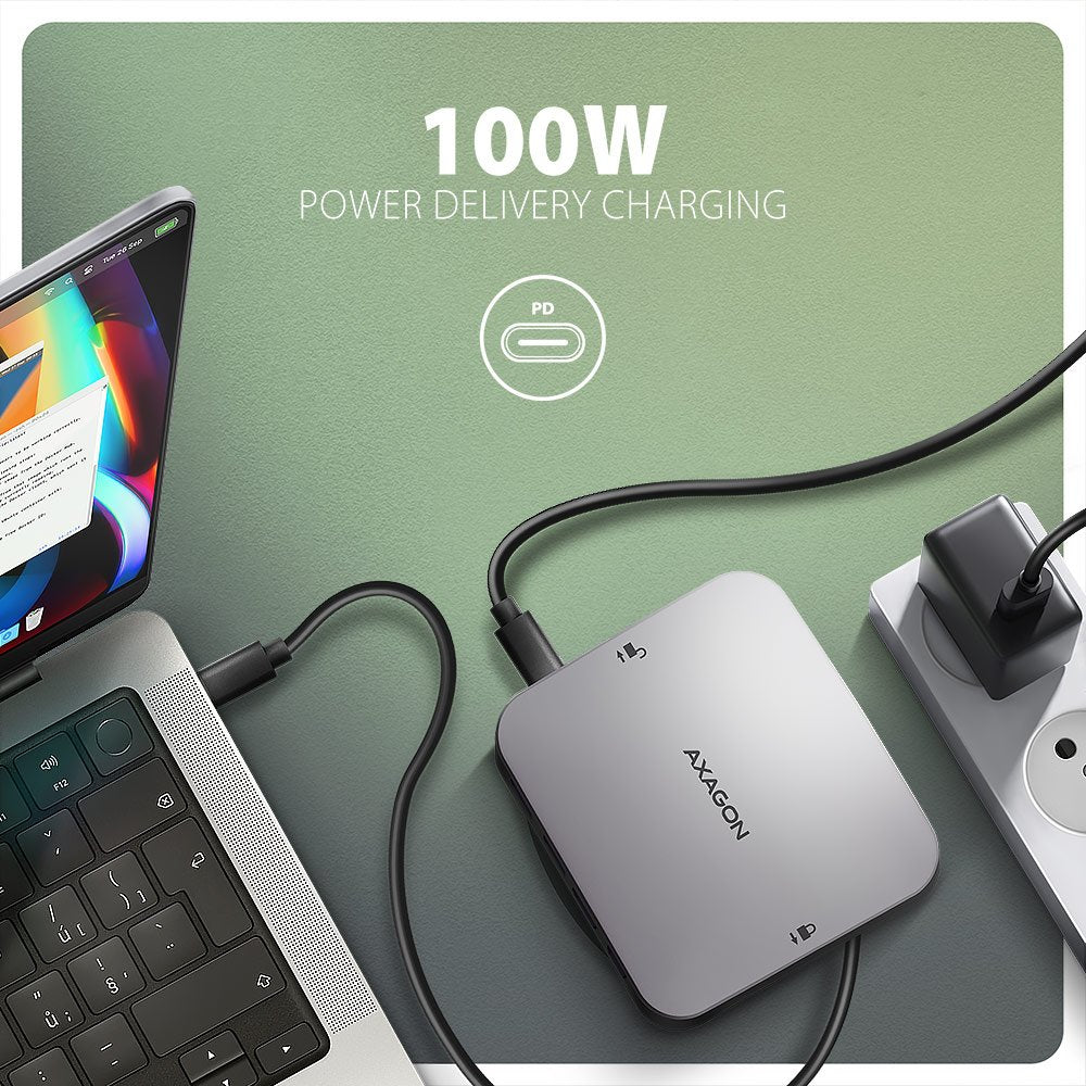EAN 8595247908438 - Axagon HMC-UFO USB-C Hub M.2 SATA/NVMe 1 Gbit/s Ethernet 384 kHz Audio Alámbrico USB 3.2 Gen 2 (3.1 Gen 2 imagen 12