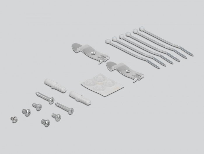 Delock Keystone Patchpanel 6 Port Grau