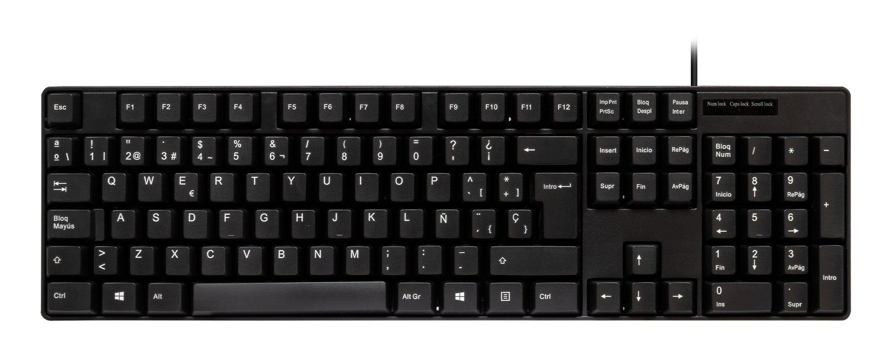Teclado Unyka Usb Kit Tr Oem 105 Teclas Negro Uk50545