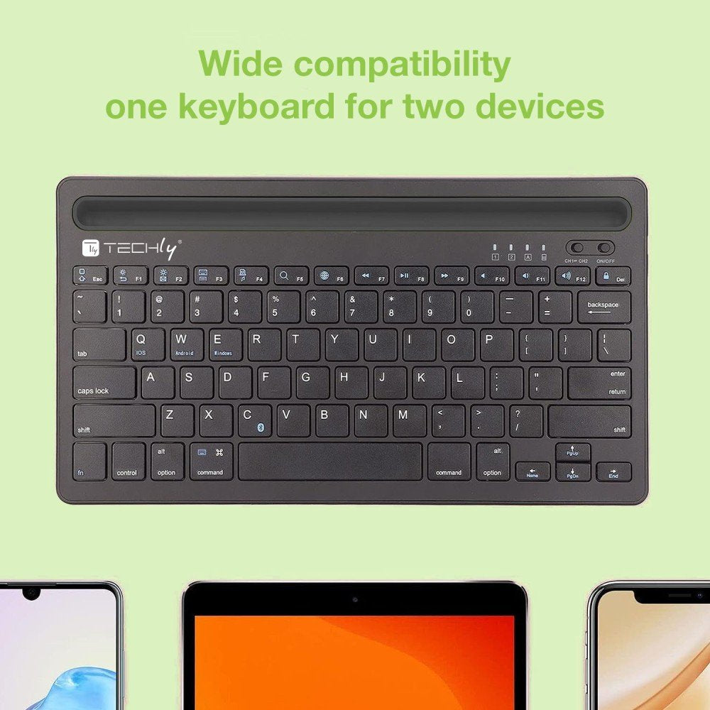 EAN 8059018367898 - Techly ICTBK102U teclado Universal Bluetooth QWERTY Inglés Negro imagen 11