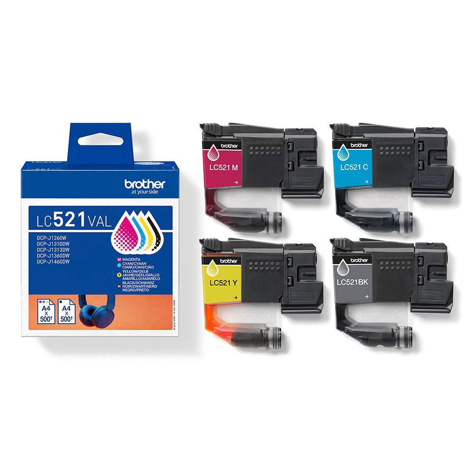 EAN 4977766842150 - Brother LC521VAL cartucho de tinta 4 pieza(s) Original Negro, Cian, Magenta, Amarillo imagen 5