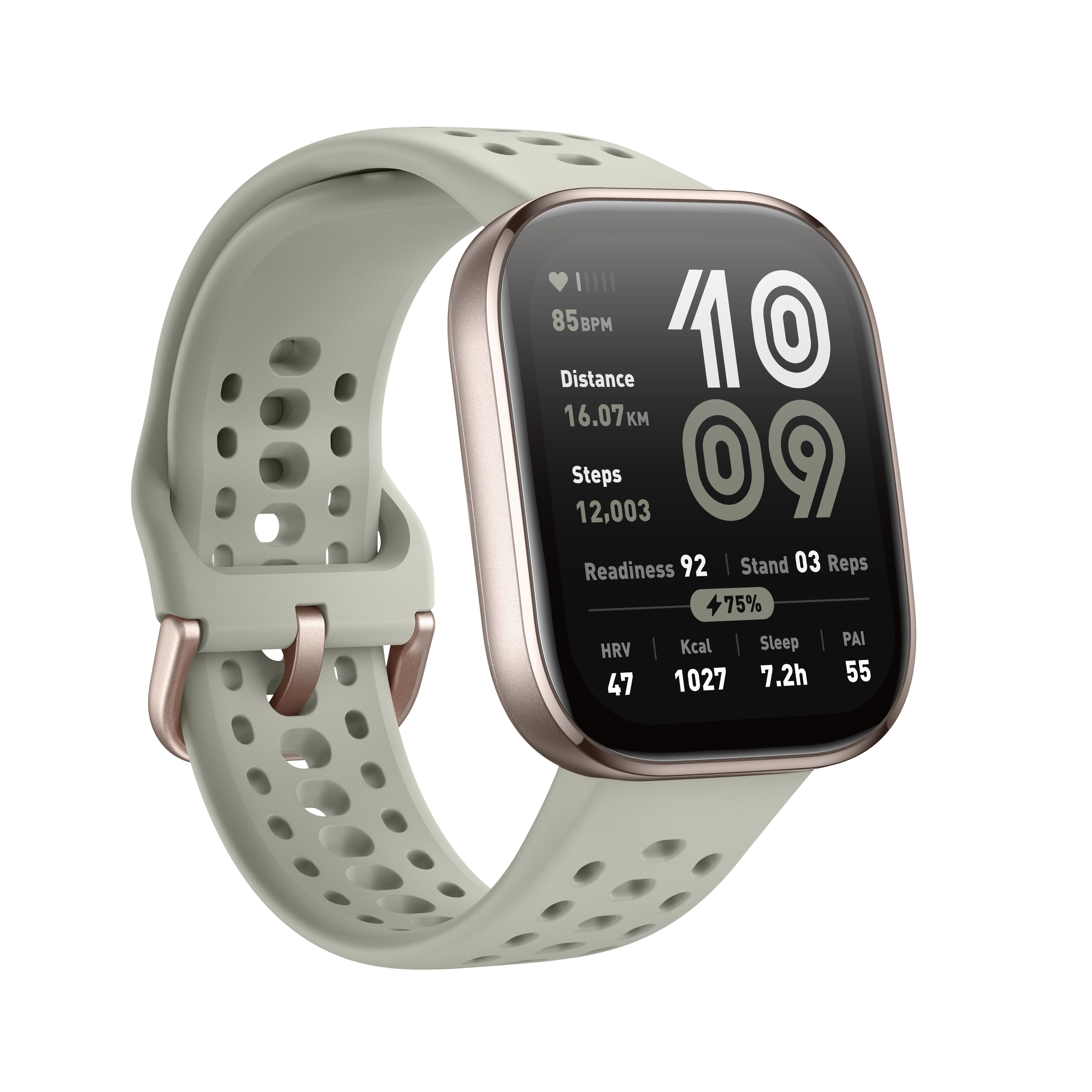EAN 6970100377996 - Amazfit Bip 6 Stone 5 cm (1.97") AMOLED Digital 390 x 450 Pixeles Pantalla táctil Oro GPS (satélite) imagen 3
