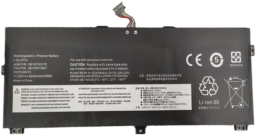 Laptop Battery For Lenovo 49wh Li-Polymer 11.55v