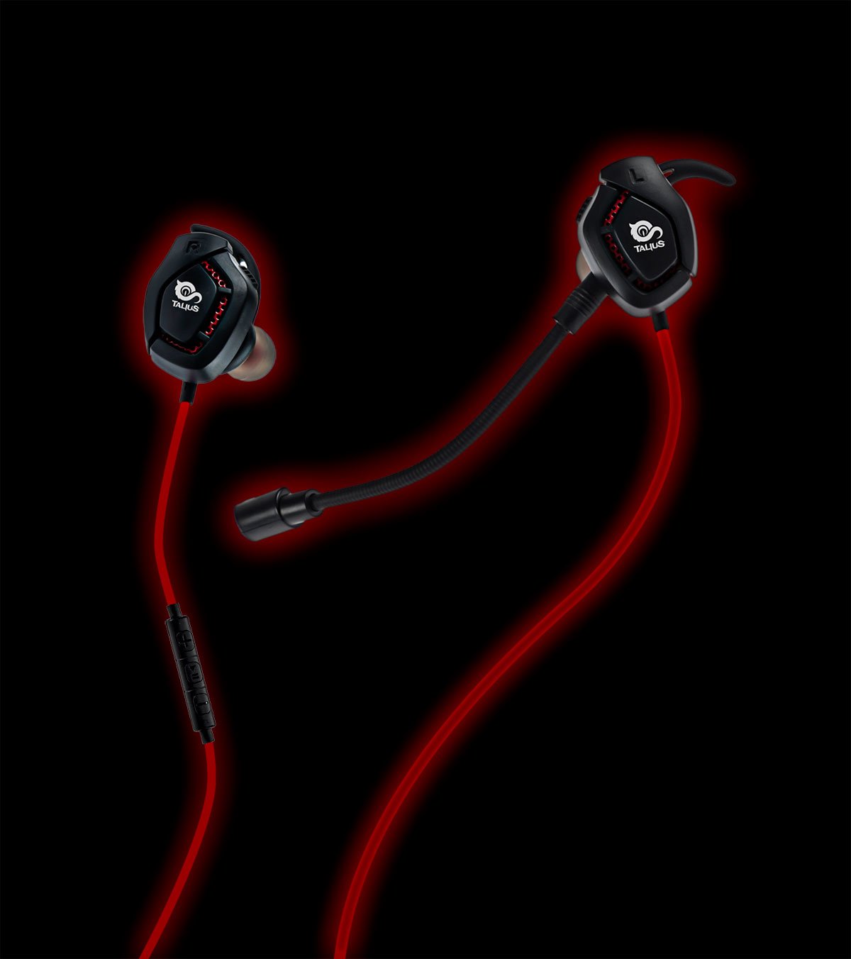 EAN 8436550234855 - TALIUS TAL-REX auricular y casco Alámbrico Dentro de oído Negro, Rojo imagen 7