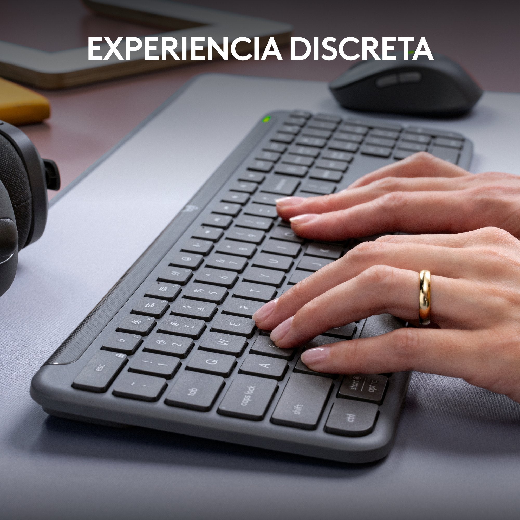 EAN 5099206119222 - Logitech 920-012486 teclado Ratón incluido Oficina RF Wireless + Bluetooth QWERTY Español Grafito imagen 11