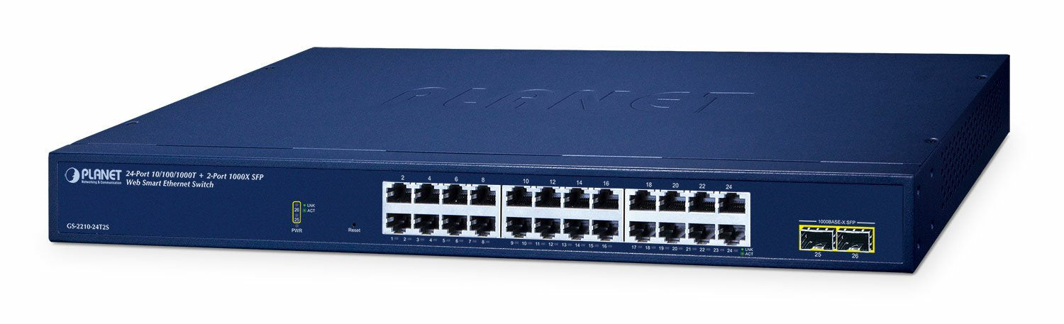 Planet 24-Port Web Smart Switch Gs-2210-24t2s