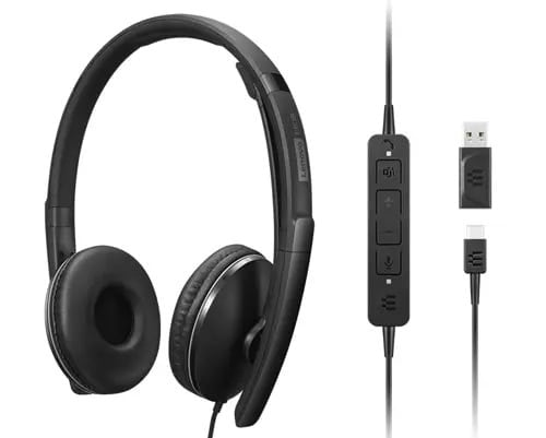 EAN 0195892090472 - Lenovo 4XD1M45627 auricular y casco Auriculares Alámbrico Diadema USB Tipo C Negro imagen 1