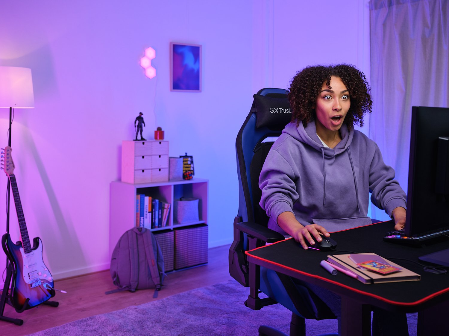 Silla Gaming Trust Gaming Gxt 714 Ruya Azul