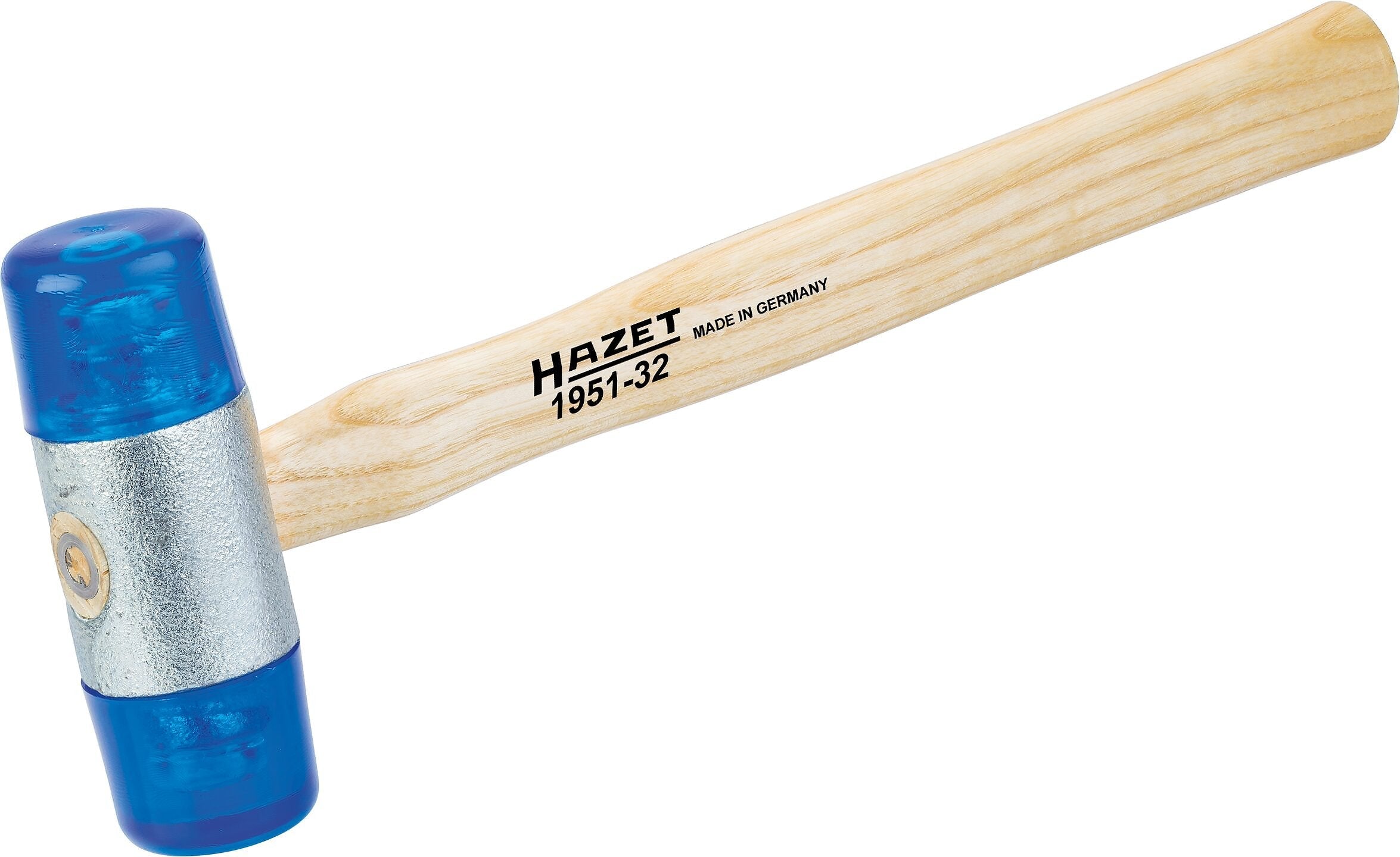 Martillo De Plástico Hazet Con Cara Blanda 1951-27 Azul/Madera, Bajo Retroceso 1951-27