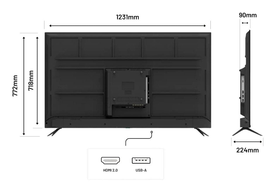 Monitor Japannext Jn-Ips550uhd60f 55" 3840 X 2160 Pixeles 4k Ultra Hd Lcd Negro