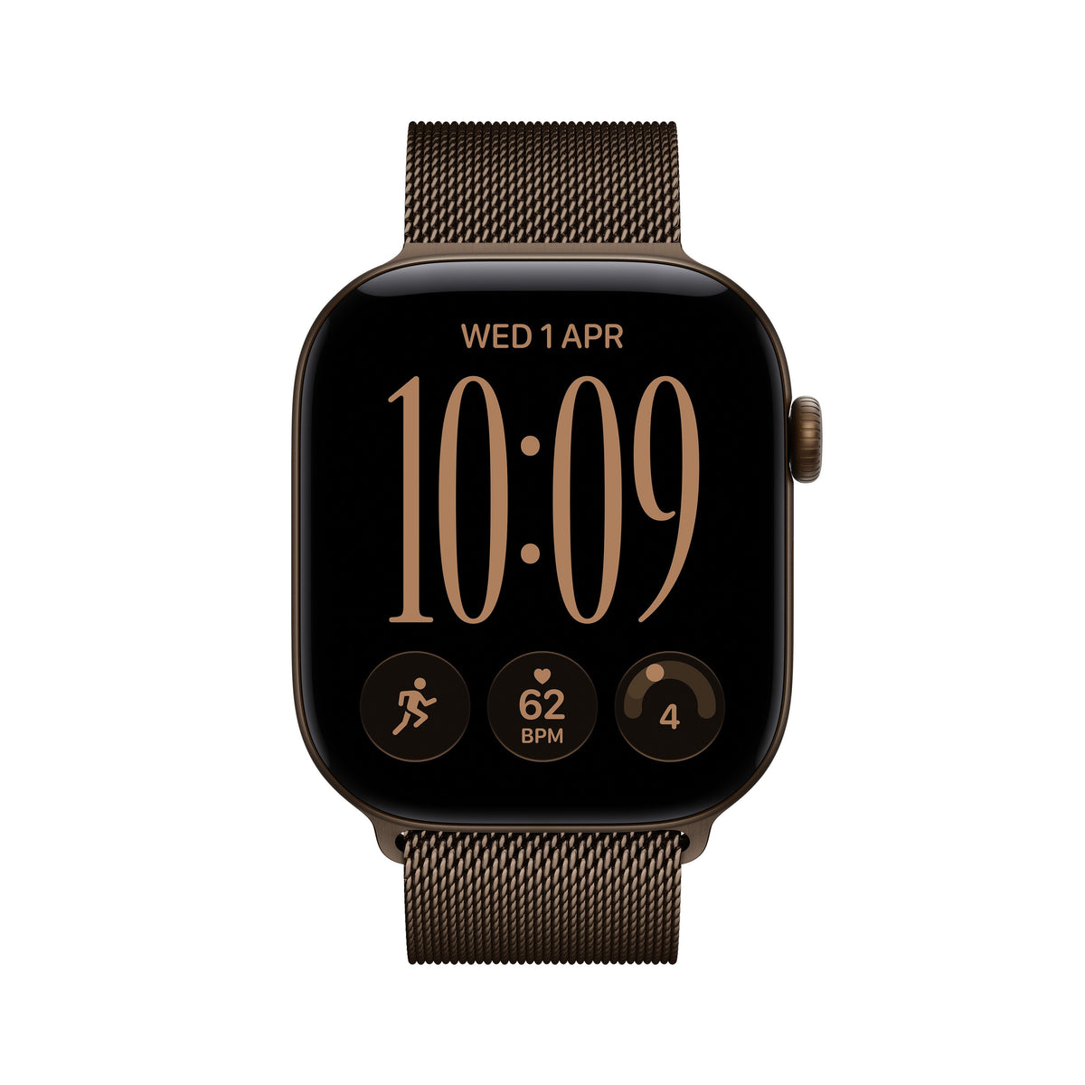 Apple Watch Series 12 (2026) Gps+Cel 46mm Caja De Aluminio Bronce Oscuro Correa Milanese Loop Bronce Oscuro Talla M L Siri Ai