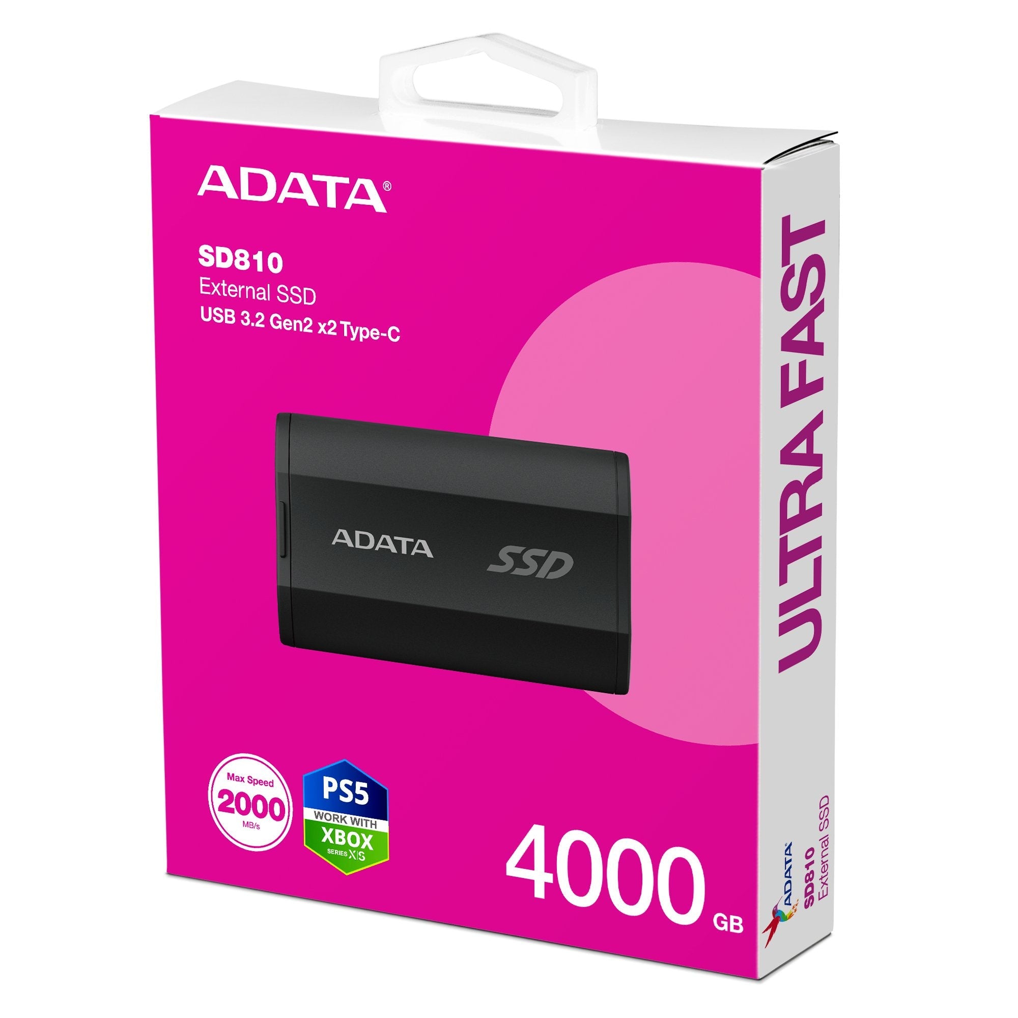 EAN 4711085945778 - ADATA SD810 4 TB USB Tipo C USB 3.2 Gen 2x2 Negro imagen 6