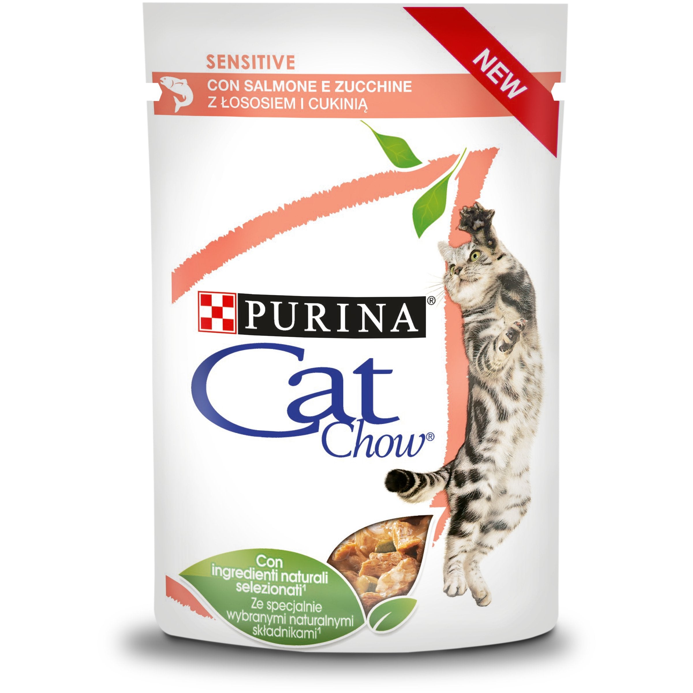 Cat Chow Sensitive Gig Salmón Calabacín En Salsa 85g