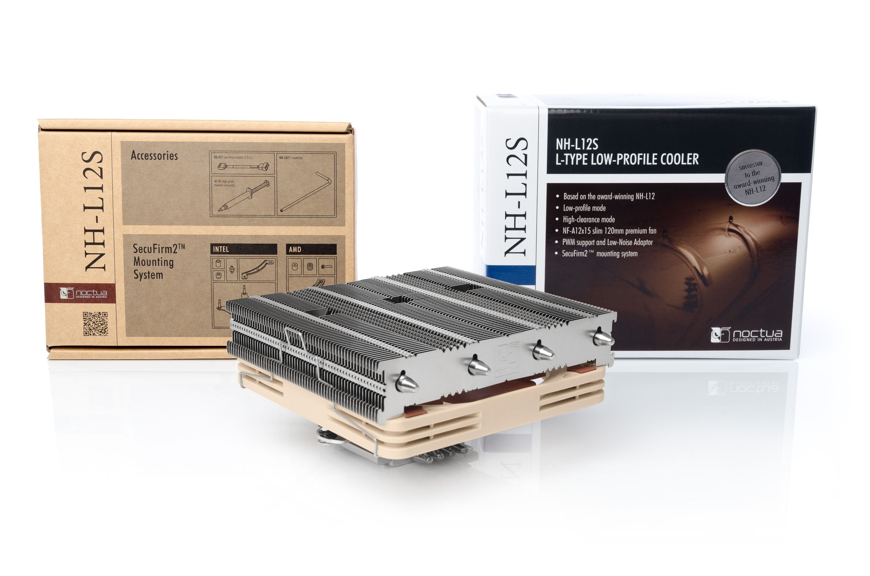 EAN 9010018000054 - Noctua NH-L12S sistema de refrigeración para ordenador Procesador Enfriador 12 cm Beige, Níquel imagen 3