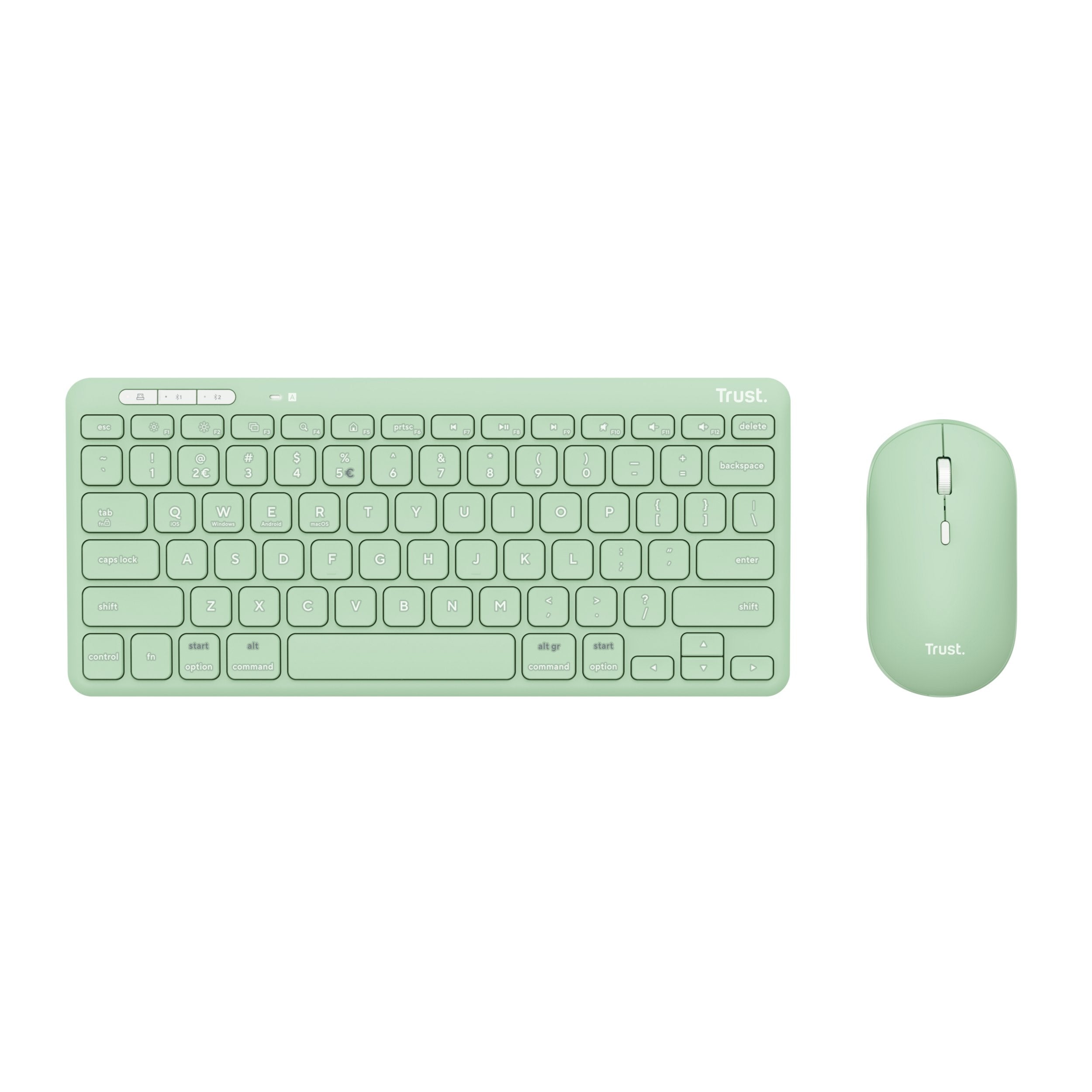 EAN 8713439249422 - Trust Lyra teclado Ratón incluido Oficina RF Wireless + Bluetooth QWERTY Inglés de EE. UU. Verde imagen 4