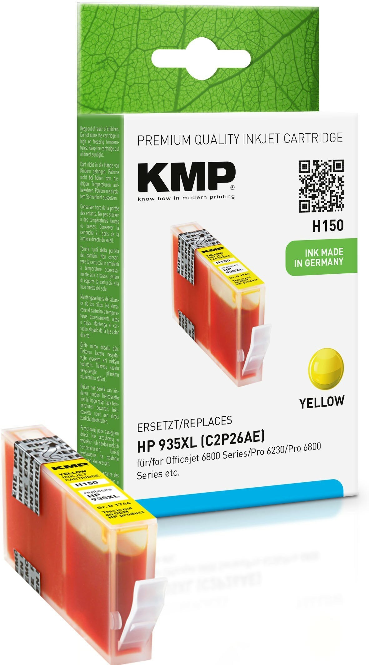 Tinta Kmp Hp C2p26ae Nr.935xl Amarillo 900 S. H150