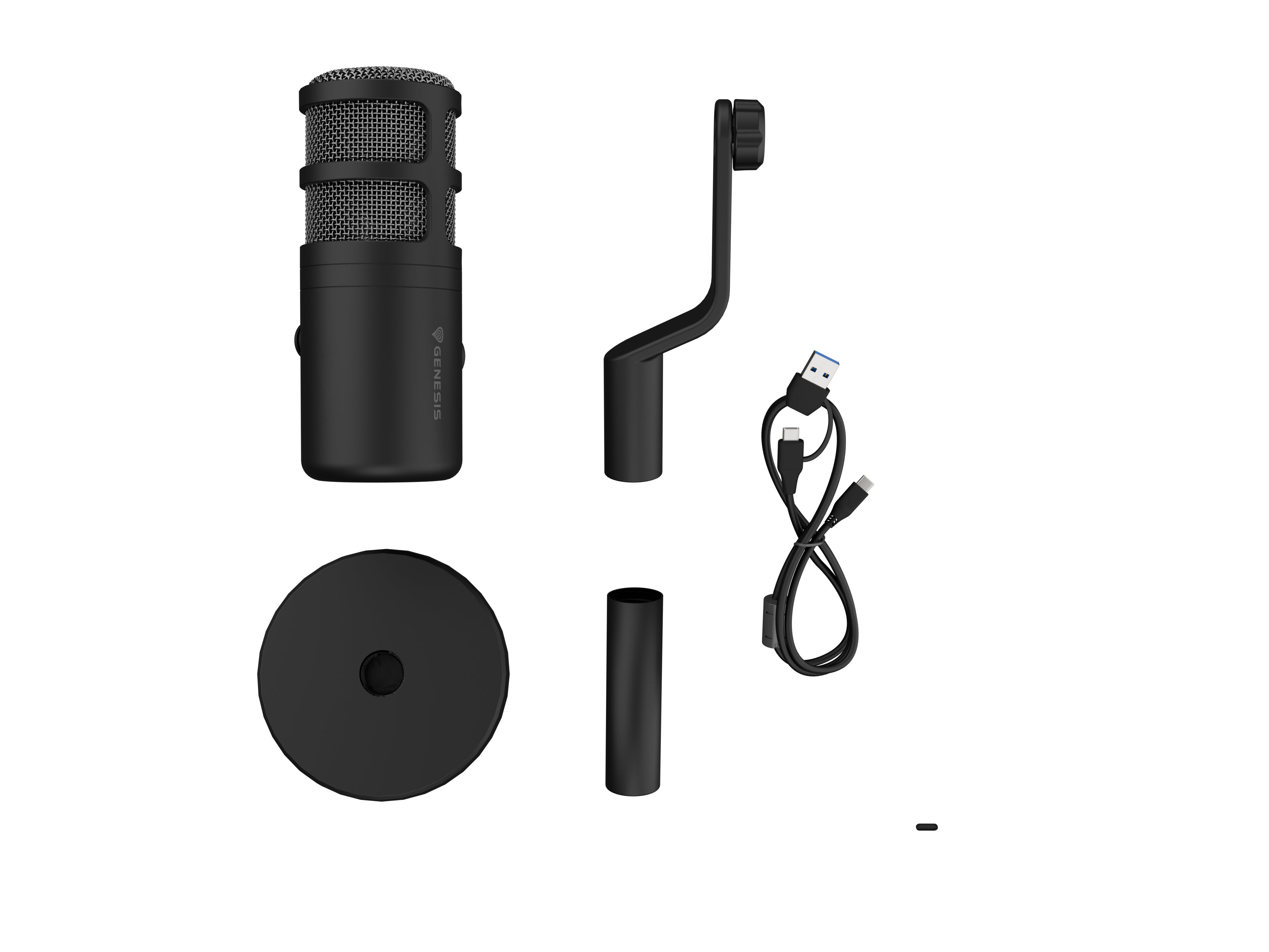 Microfono Genesis Radium 350d Condensador Cardiode Dinamico Usb Sobremesa