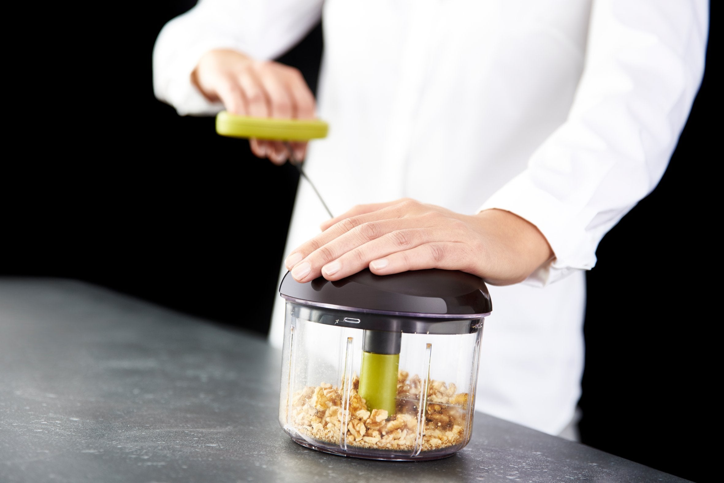 Tefal 5-Sekunden Zerkleinerer, Maxi-Kit Mit 4 Klingen (Negro/Verde, Manuell, 900ml) K13210