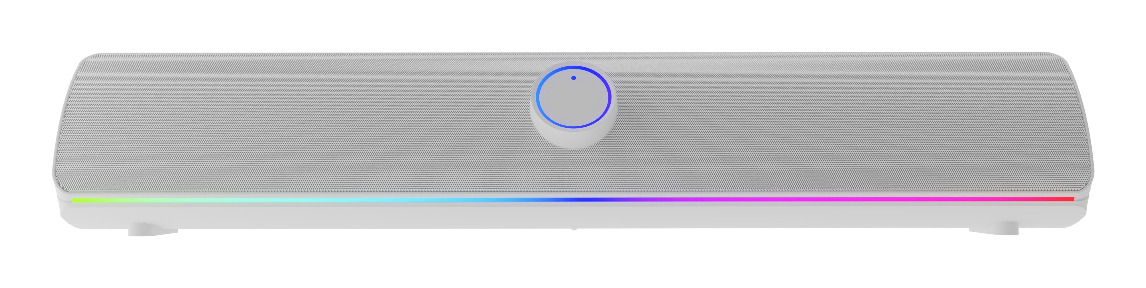 Barra De Sonido Bluetooth Genesis Helium 312bt 2.0 Rgb 10w Blanca