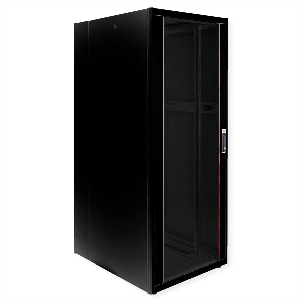Roline 19-Zoll Netzwerkschrank Basic 42 He, 800x1000 Bxt Glastr Schwarz