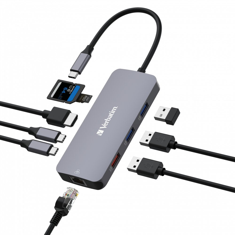 Hub Verbatim Usb-C Pro Multiport 9 Port Cmh-9 32152