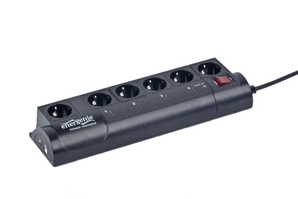 EAN 8716309074155 - EnerGenie EG-PMS2 limitador de tensión Negro 6 salidas AC 220 – 230 imagen 1