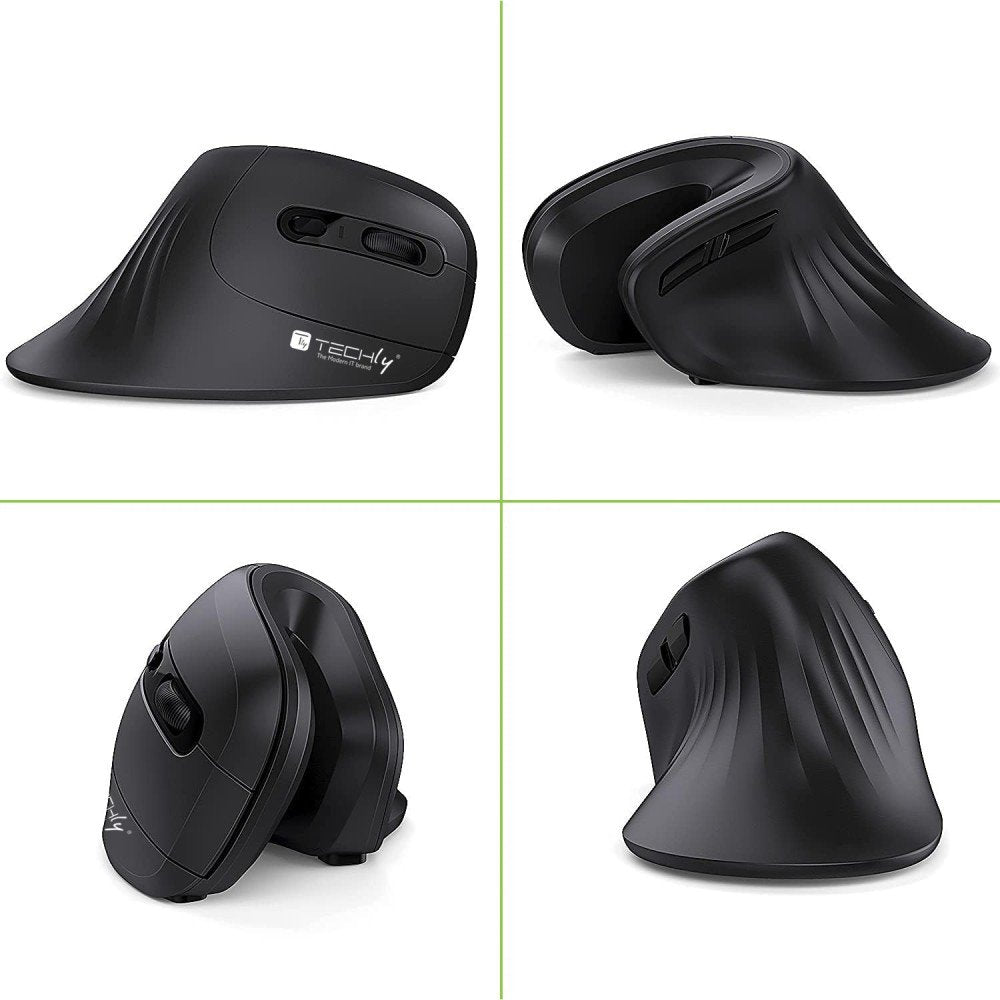 Ratón Óptico Vertical Ergonómico Inalámbrico Techly De 3200 Dpi