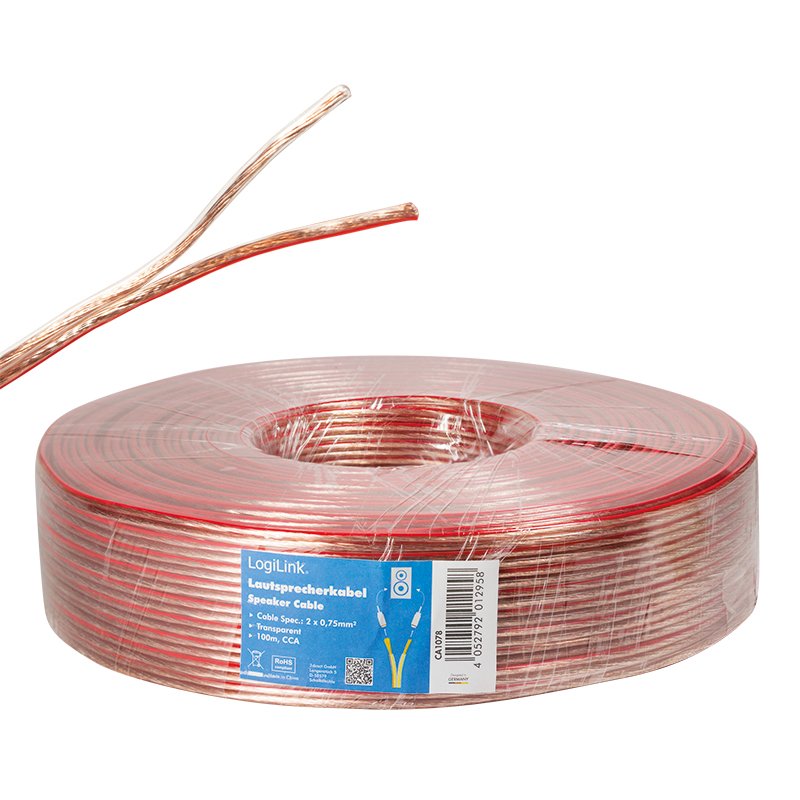 EAN 4052792012958 - LogiLink CA1078 cable de audio 100 m Transparente imagen 4