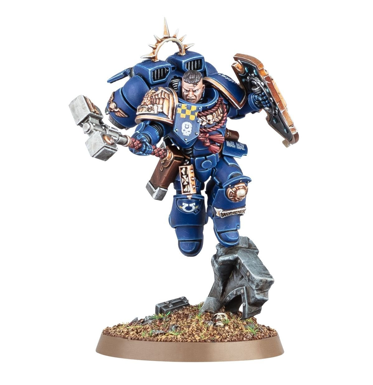 Warhammer 40k - Space Marines Primaris Capitaine Avec Reacteur Dorsal Et Bouclier Relique