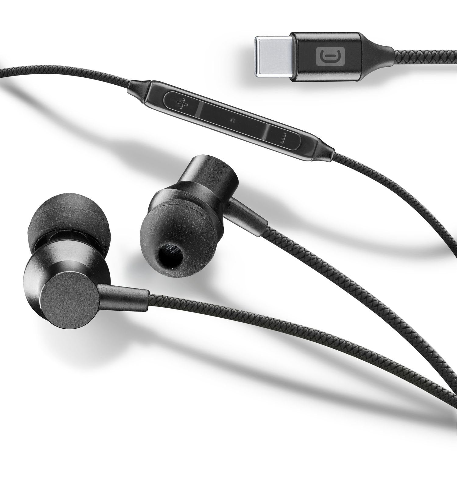 EAN 8018080353970 - Cellularline 8018080353970 Alámbrico Dentro de oído Llamadas/Música USB Tipo C Negro imagen 1