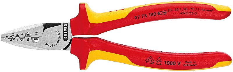 EAN 4003773072003 - Knipex 97 78 180 crimpadora Herramienta combinada imagen 1