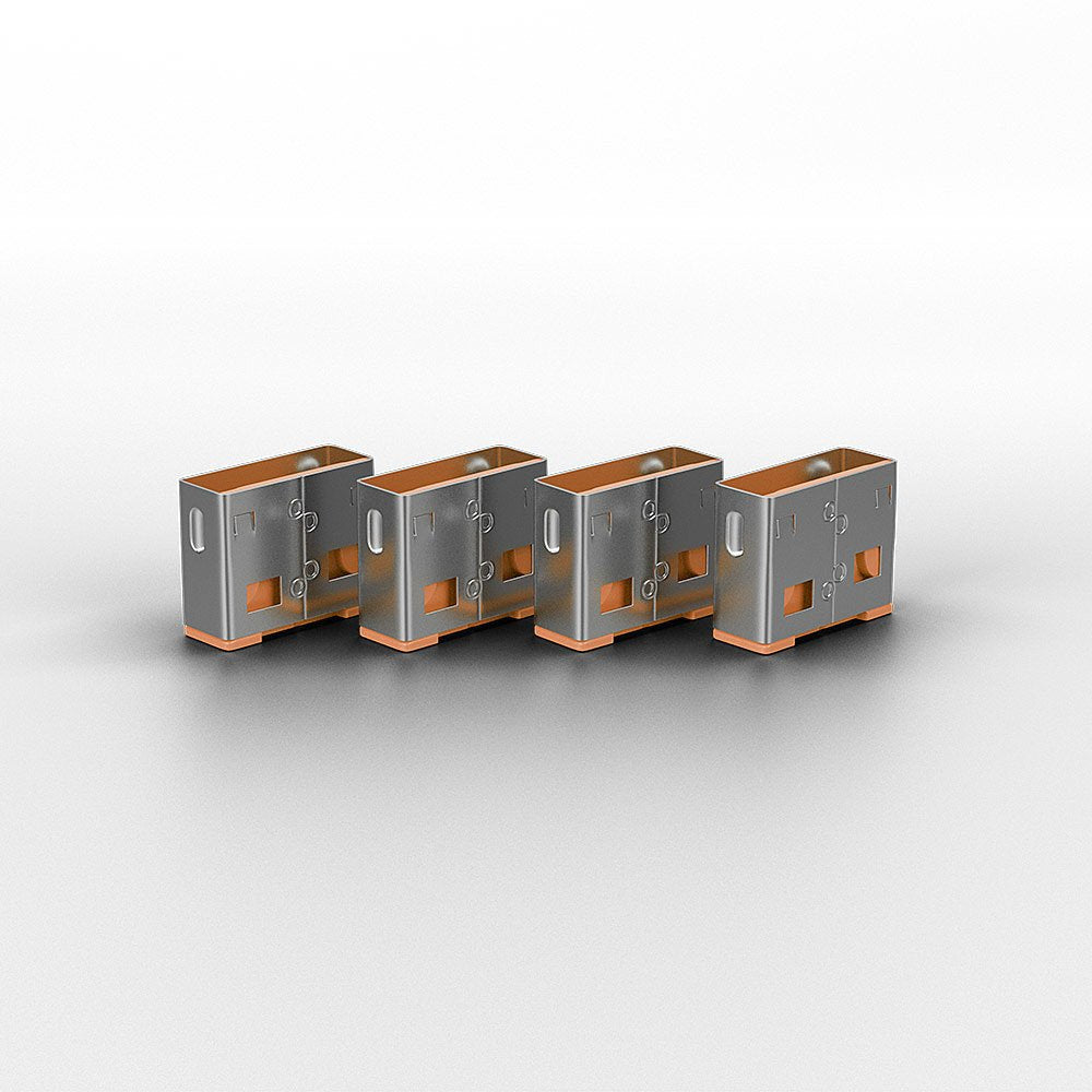 Lindy 40453 Bloqueador De Puerto + Clave Usb Tipo A Naranja 5 Pieza(S)