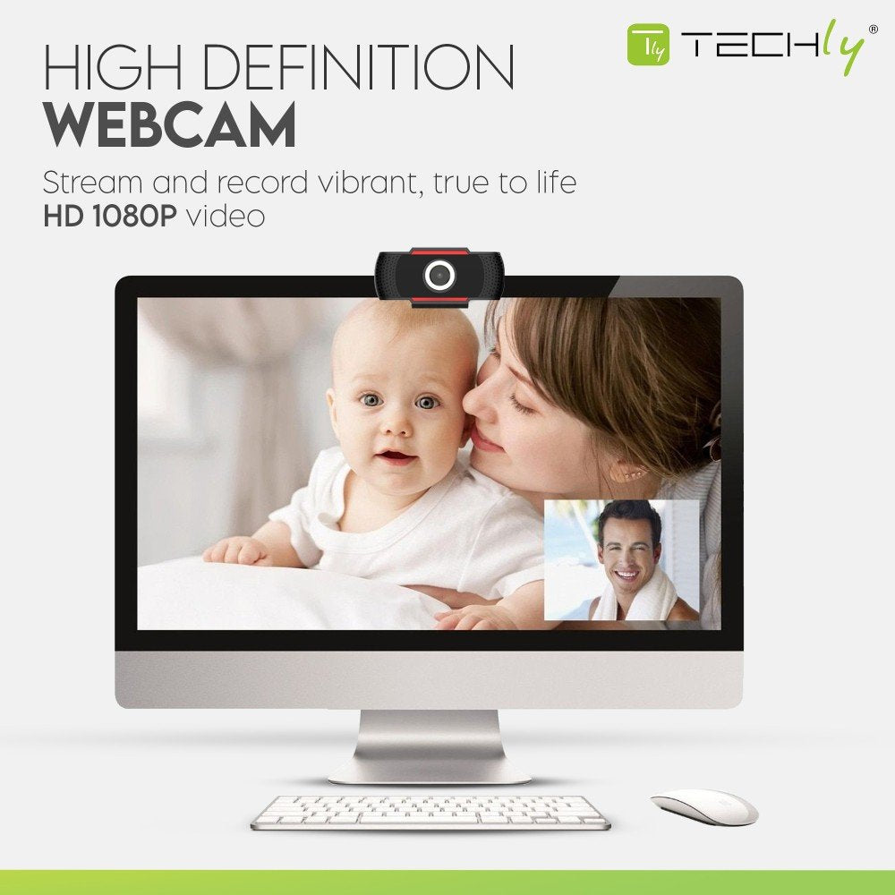 Techly I-Webcam-60t Cámara Web 1920 X 1080 Pixeles Usb 2.0 Negro