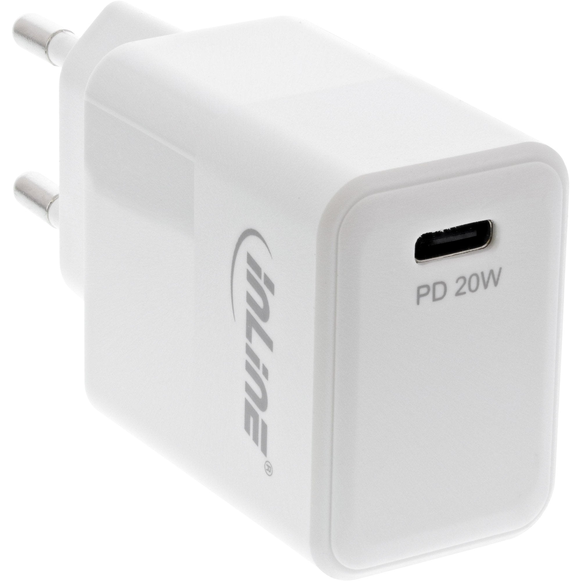 Cargador Usb Pd Inline Usb Tipo C 20 W, Blanco