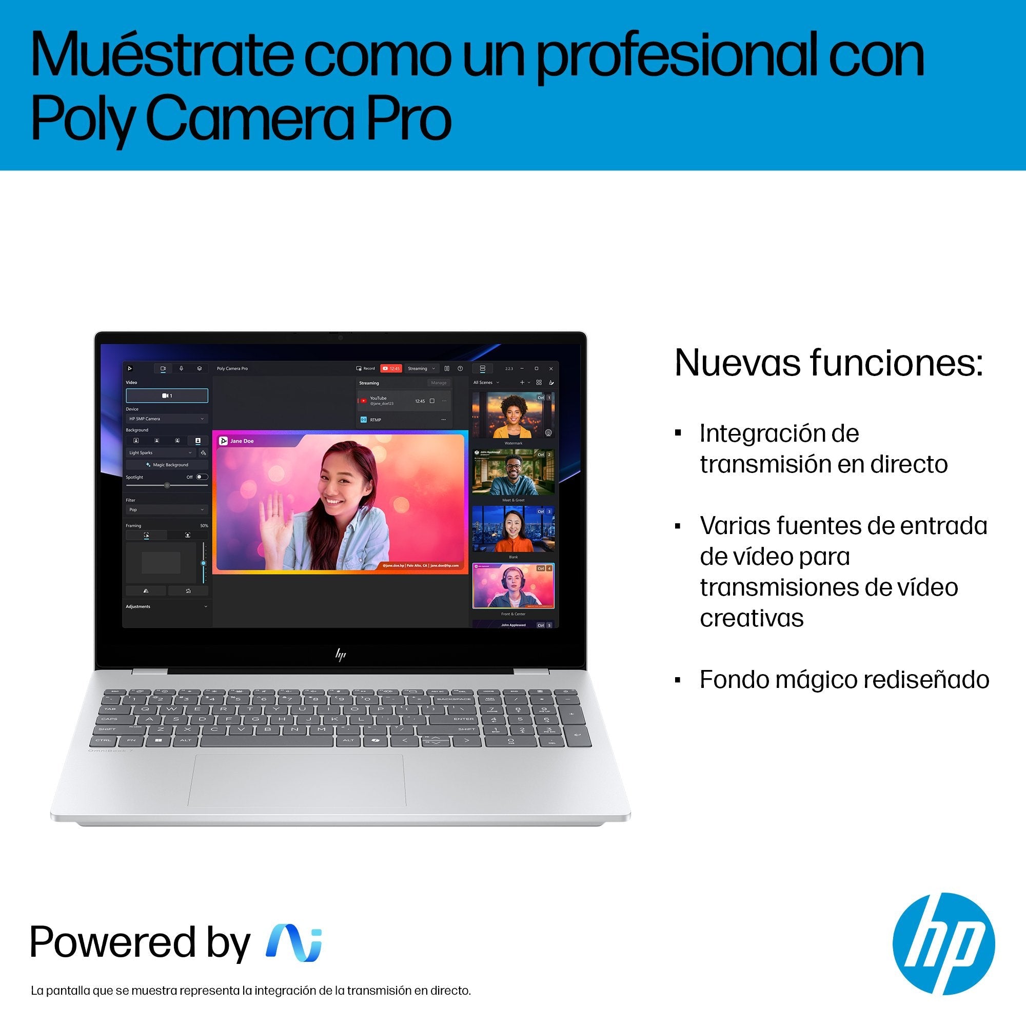 EAN 199251567315 - HP OmniBook 7 AI 16-ay0005ns Intel Core Ultra 7 255H 40,6 cm (16") Pantalla táctil 2K 32 GB DDR5-SDRAM NVI imagen 8