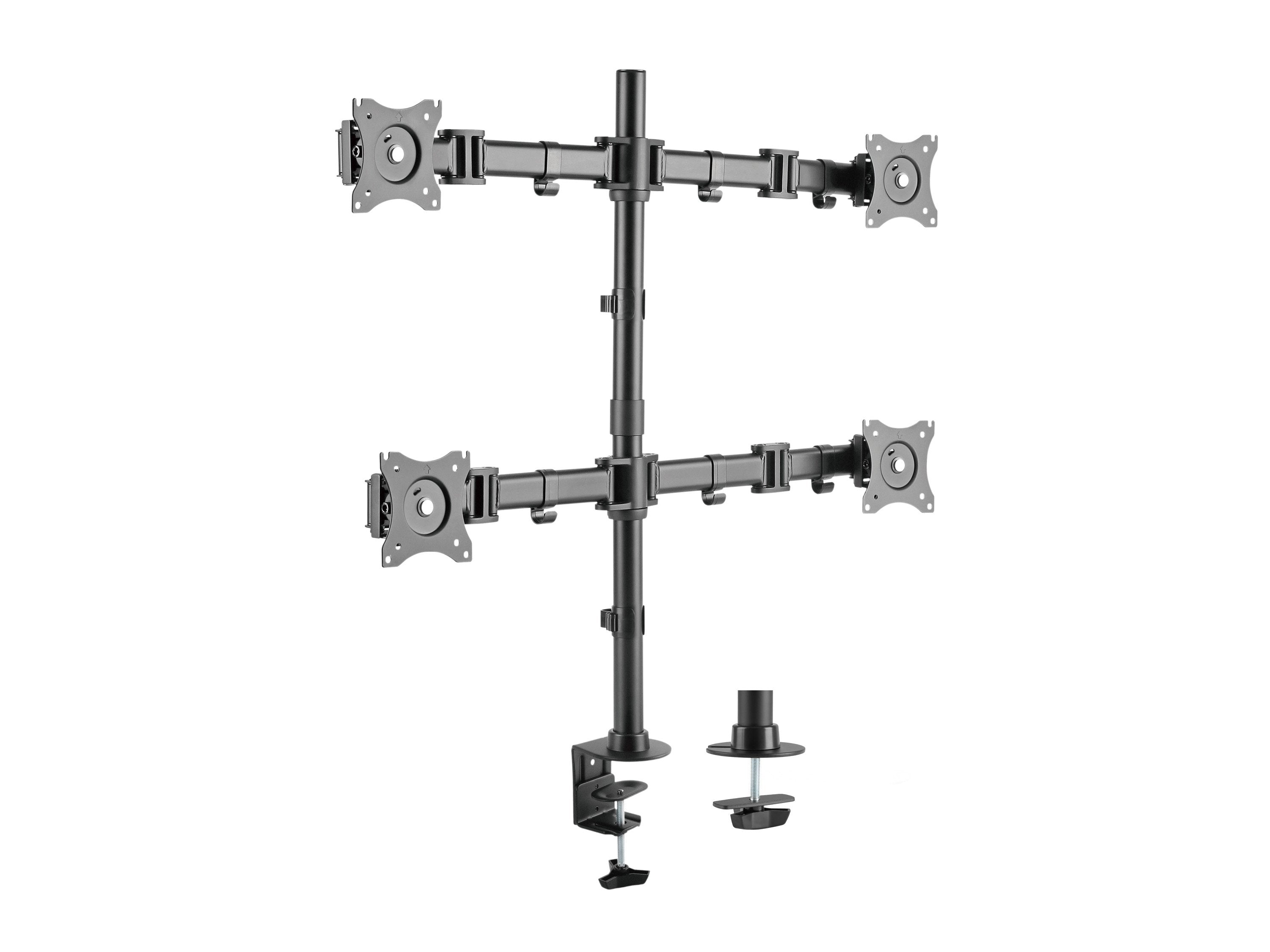 Soporte Pantalla Para Mesa 13-27 Doble Brazo Articulado Soporta 4 Monitores Vesa Standard Hasta 8kg