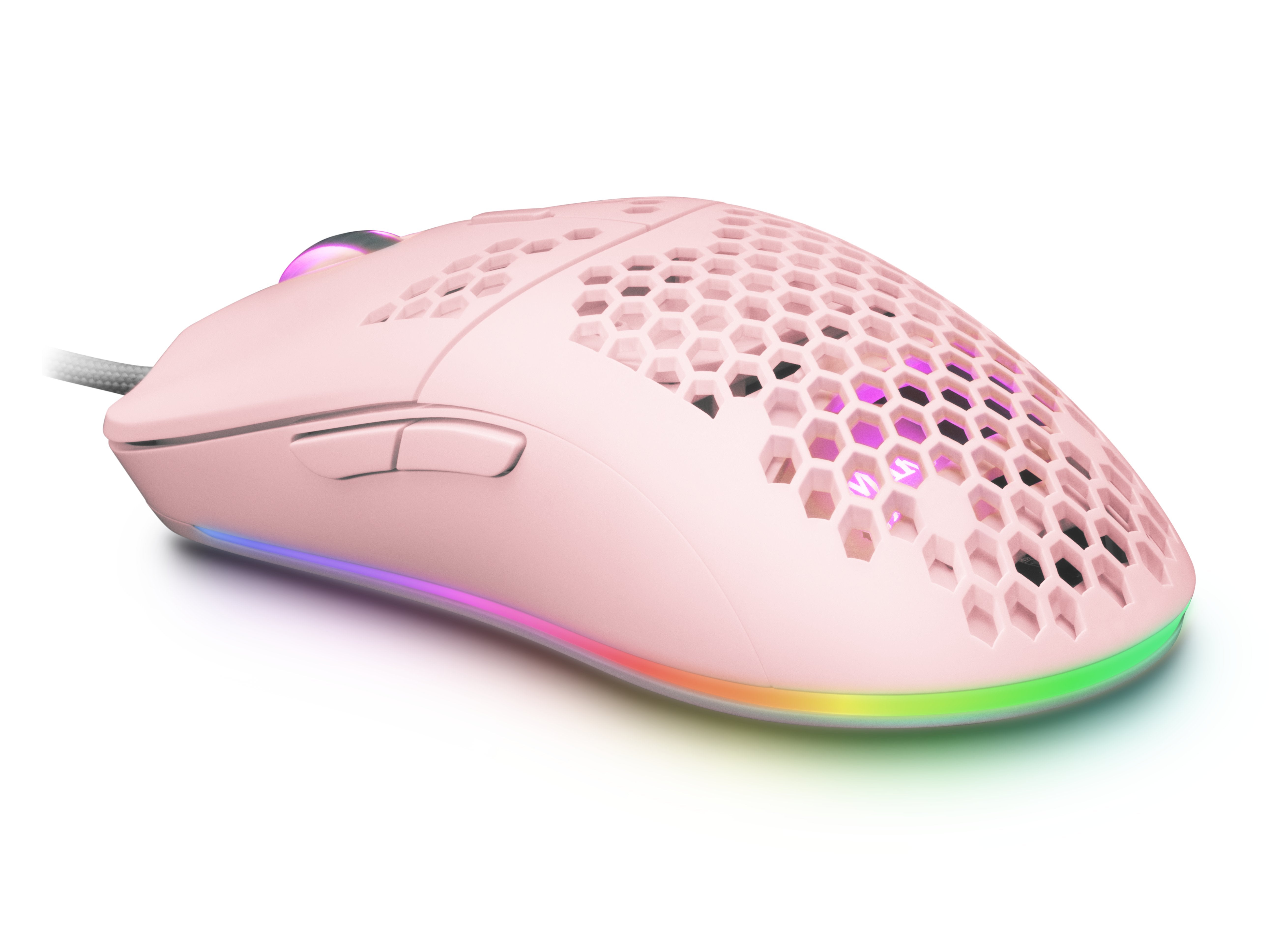 Mars Gaming Mmaxp Ratón Gaming 12400dpi Rosa