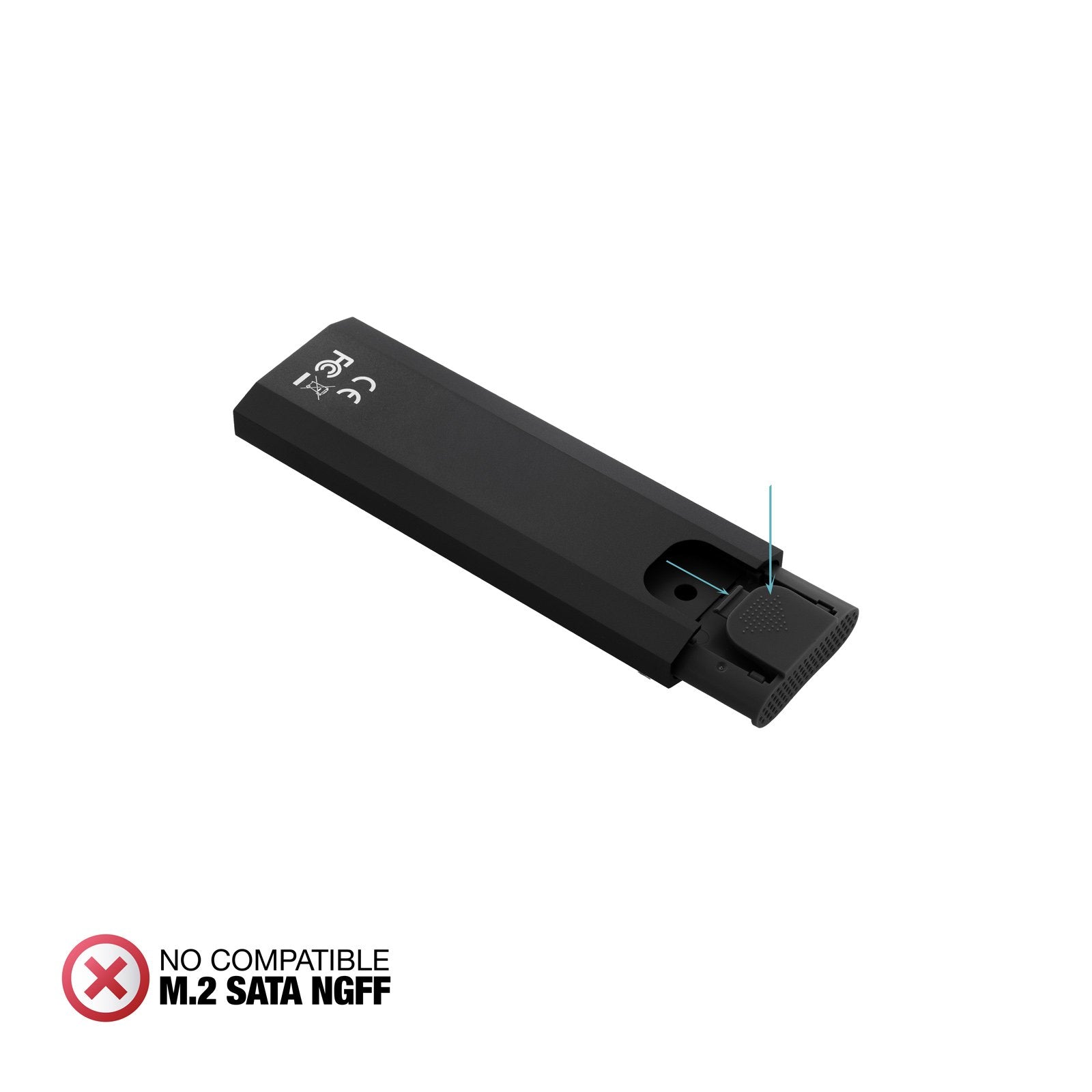 Caja Externa Para Disco Ssd M.2 Nvme Tooq Tqe-2231b Usb 3.1