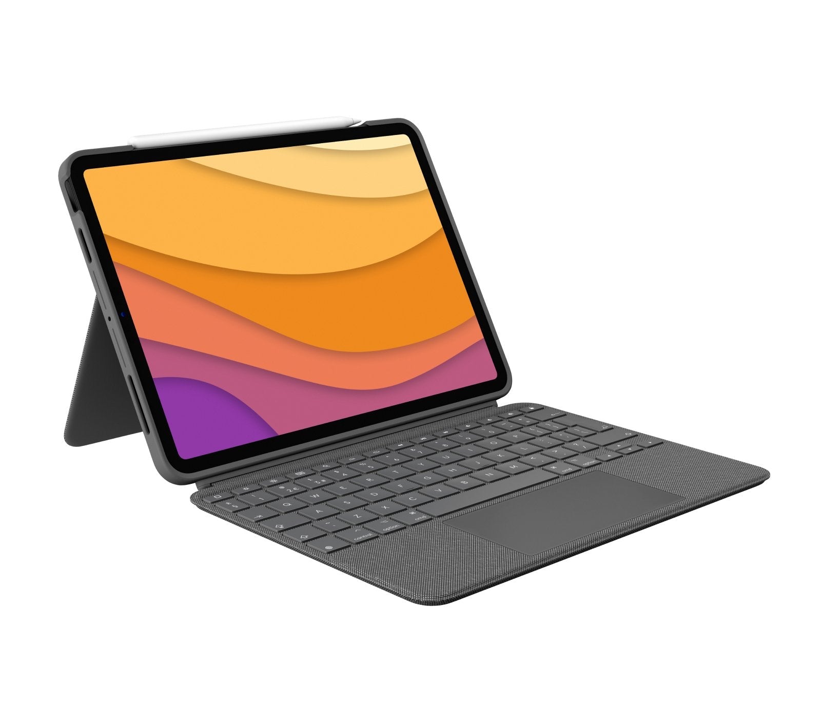 Funda Con Teclado Esp Logitech Combo Touch Para Tablets Apple Ipad Air 4 Gen 2020 De 10.9'/ Gris