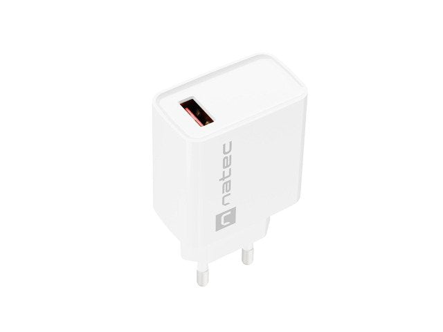 Cargador Usb Natec Ribera Usb-A 18w Blanco